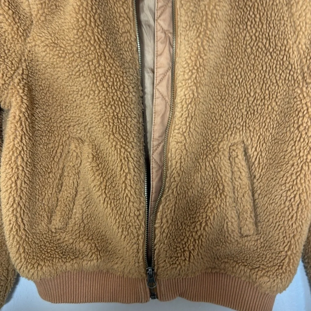 GAP Kids Large Camel Color Sherpa Style Zip Up Jacket